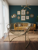 Timber Taste Glam Metal Chair