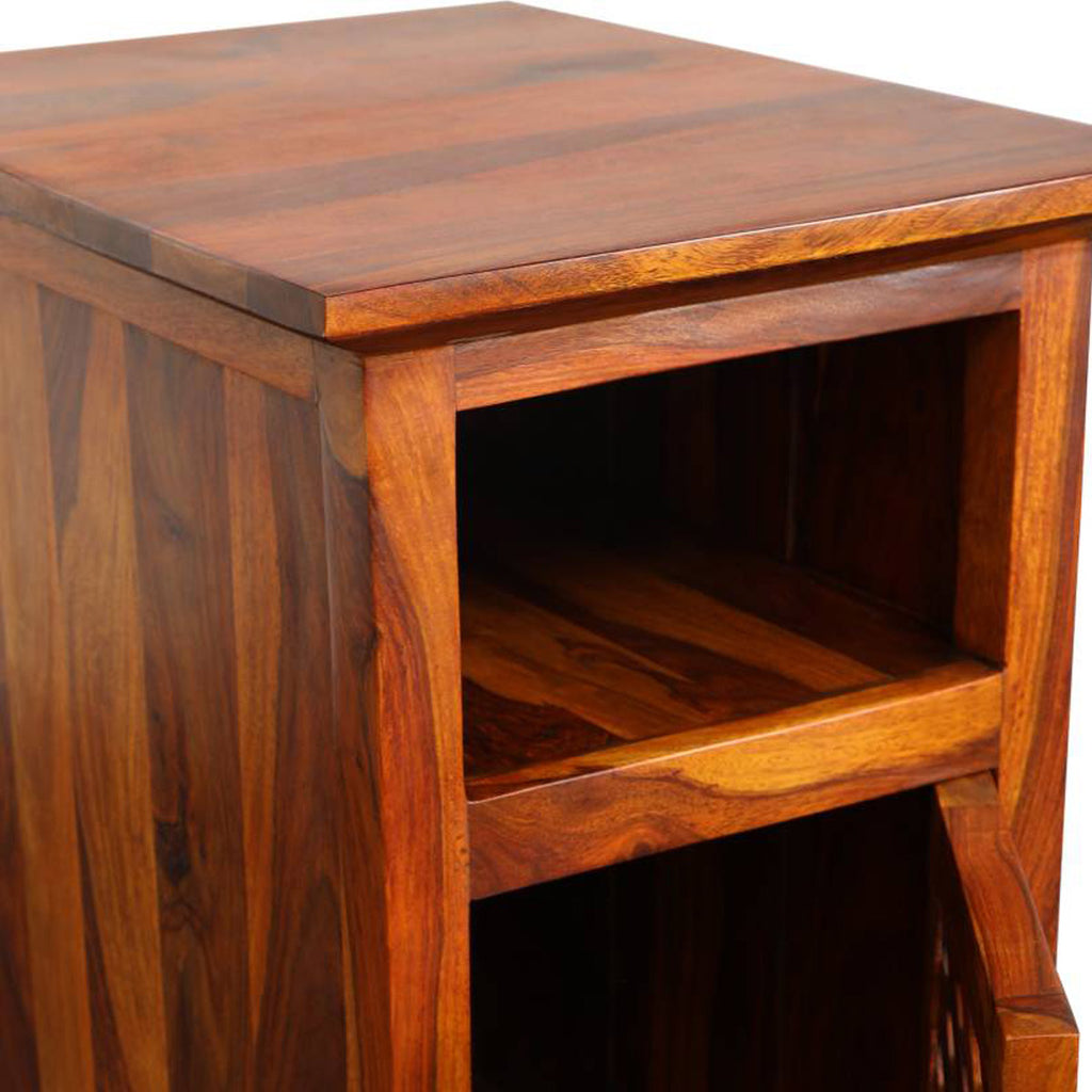 TimberTaste Sheesham Wood KAMA Side Table Natural Teak Finish