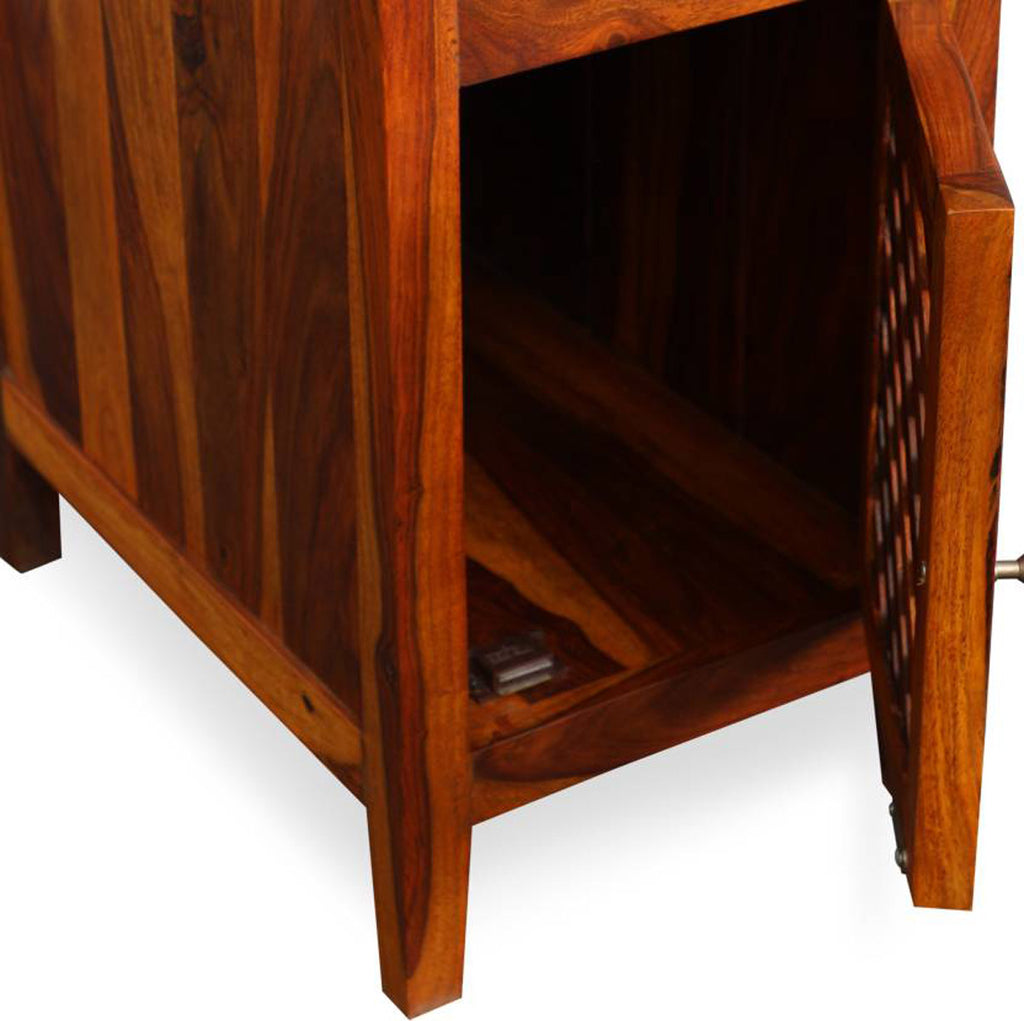 TimberTaste Sheesham Wood KAMA Side Table Natural Teak Finish