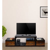 TimberTaste Sheesham Wood NADIA / SAROJ 3-Draw TV Cabinet (Walnut & Teak draw Finish)