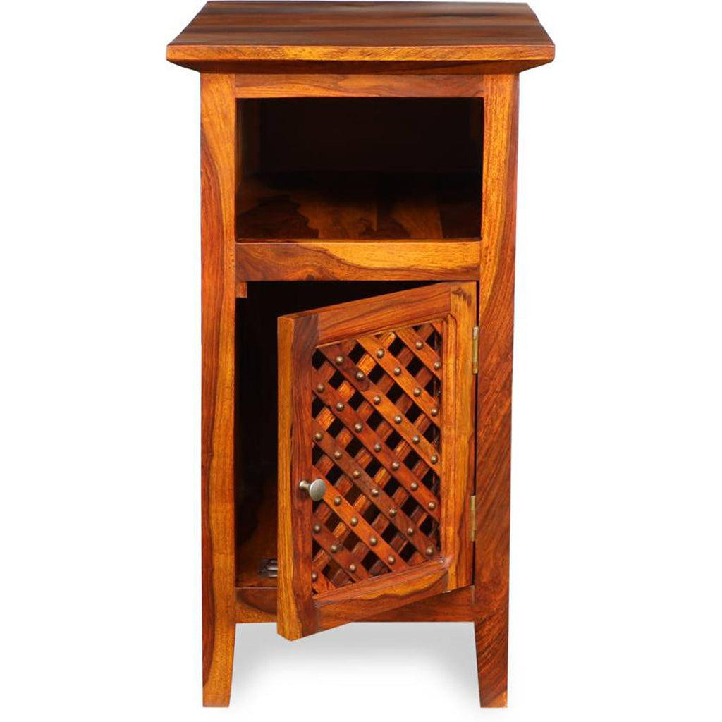 TimberTaste Sheesham Wood KAMA Side Table Natural Teak Finish