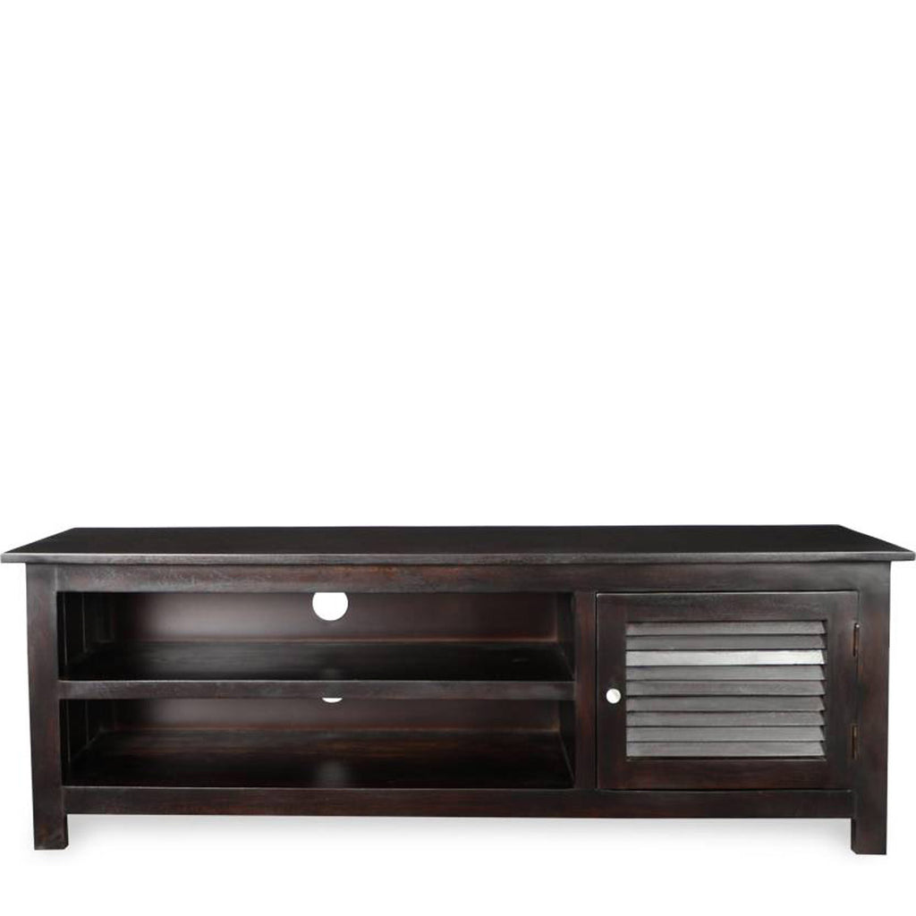 TimberTaste Sheesham Wood DYNA TV Cabinet Dark Walnut Finish.