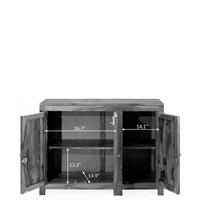 TimberTaste Sheesham Wood 3 door Danny / Albert side board (Natural Teak Finish).