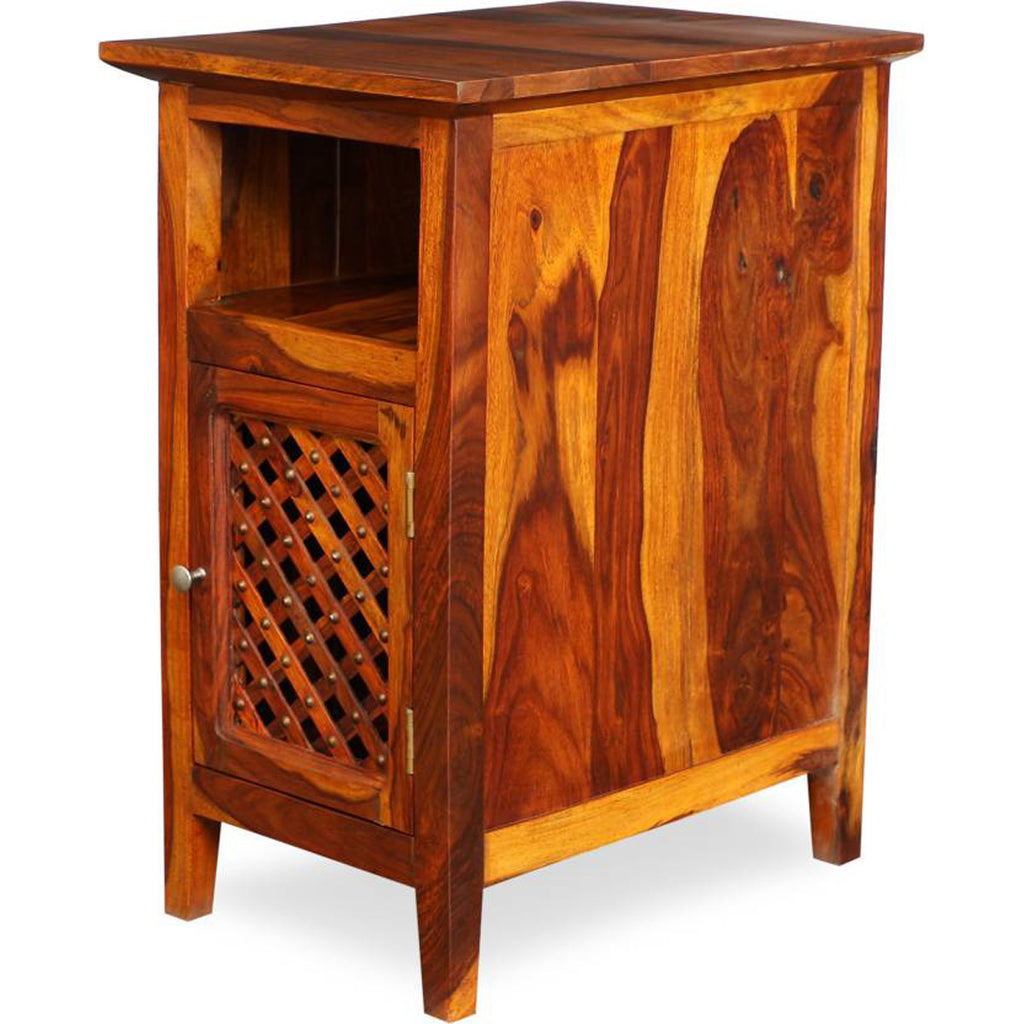 TimberTaste Sheesham Wood KAMA Side Table Natural Teak Finish
