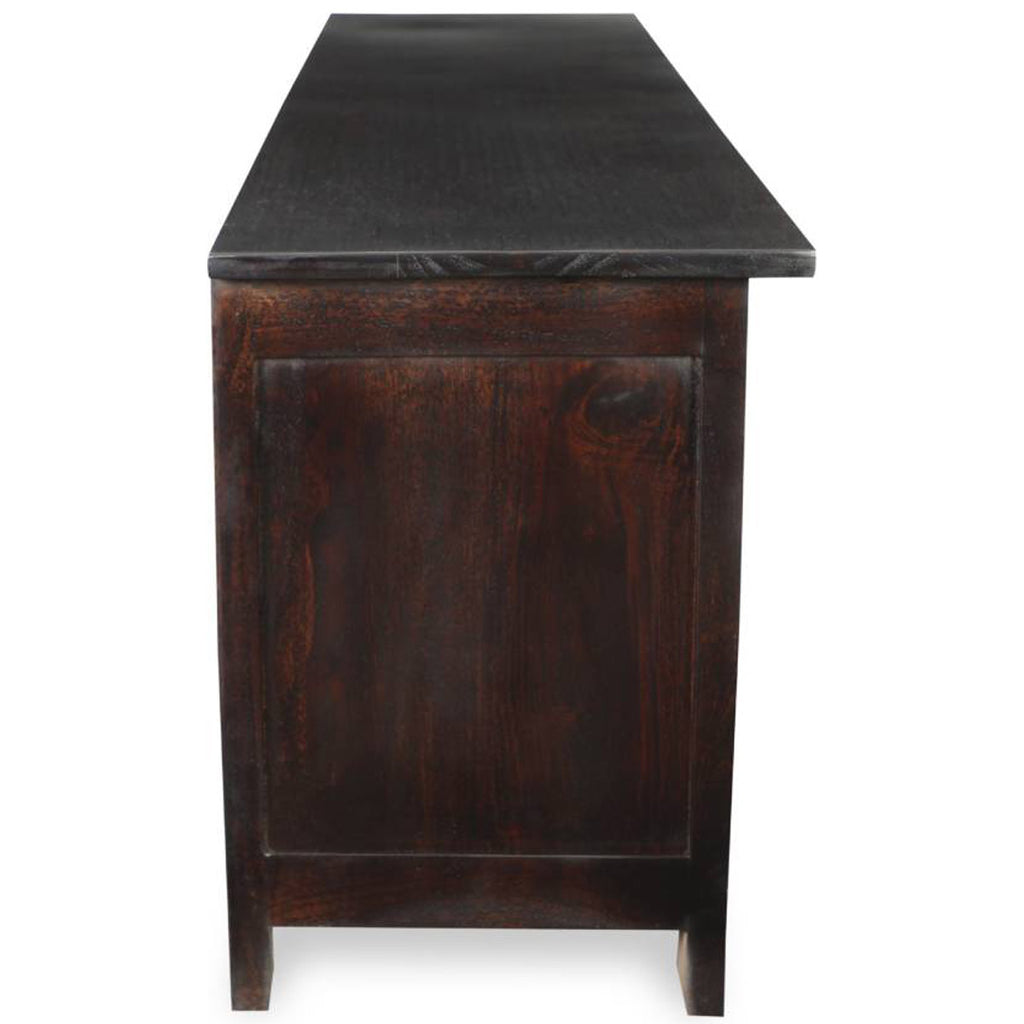 TimberTaste Sheesham Wood DYNA TV Cabinet Dark Walnut Finish.
