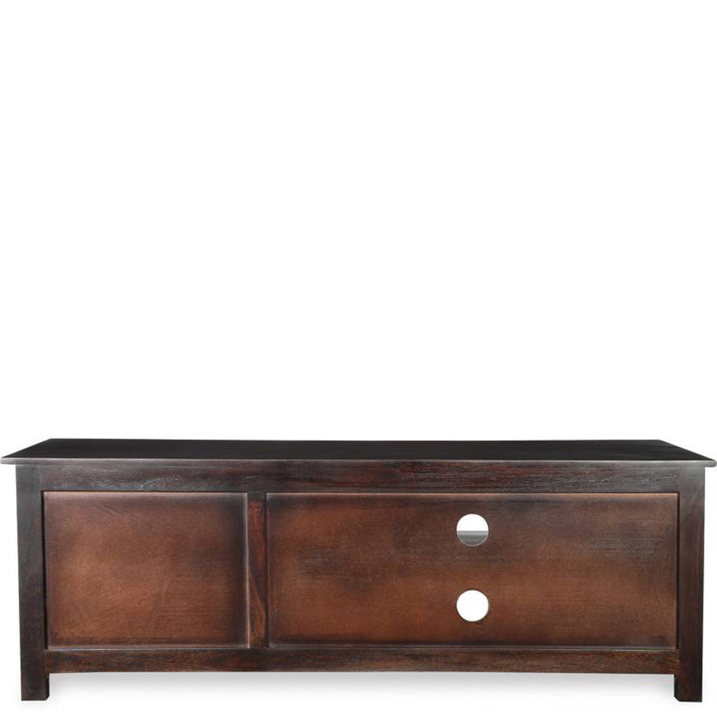 TimberTaste Sheesham Wood DYNA TV Cabinet Dark Walnut Finish.