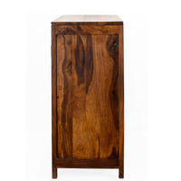 TimberTaste Sheesham Wood 3 door Danny / Albert side board (Natural Teak Finish).