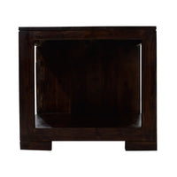 TimberTaste Sheesham Wood 1 Draw with Cabinet ALFA Dark Walnut Coffee Center Table Teapoy