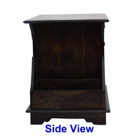 TimberTaste Sheesham Wood 2 Draw BALA Side Table Megazine stand Dark Walnut Finish