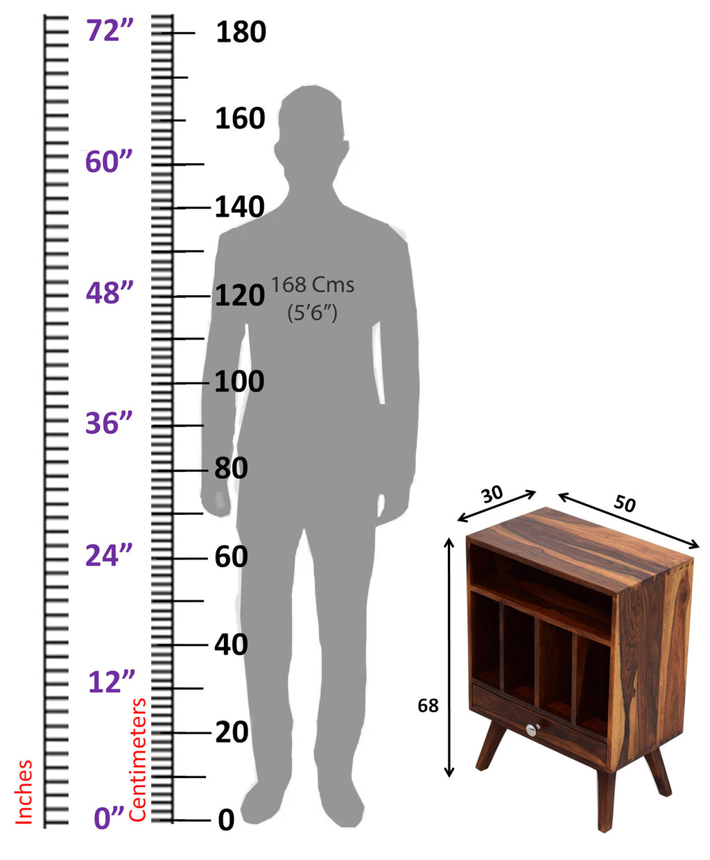 TimberTaste BONY Solid Wood End Table in Natural Teek And Dark Walnut Finish, corner table, end table, accent table, solid wood table, telephone table, fish tank stand, wooden table, sofa table, bedside table,Teek Finish.