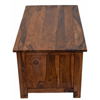 TimberTaste Sheesham Wood 1 Draw with shelves BOSCO Natural Teak Coffee Center Table Teapoy