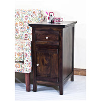 TimberTaste Sheesham Wood CANNY Side Table Dark Walnut Finish