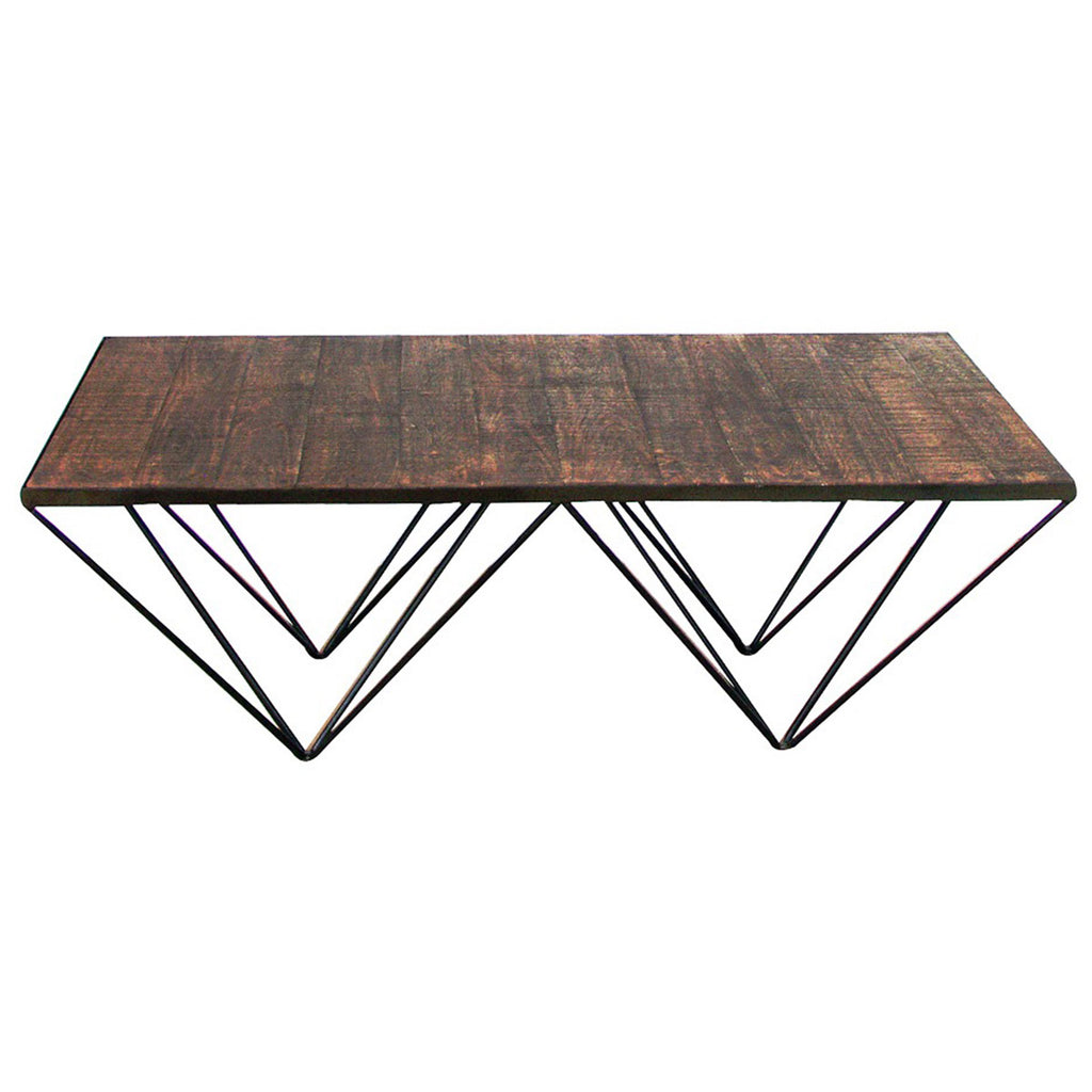 TimberTaste Rustic Iron Wood CANTI Coffee Table