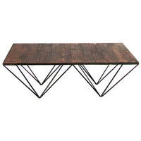 TimberTaste Rustic Iron Wood CANTI Coffee Table