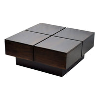 TimberTaste Shesham Wood CENTO Coffee table Dark Walnut