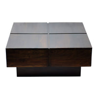 TimberTaste Shesham Wood CENTO Coffee table Dark Walnut