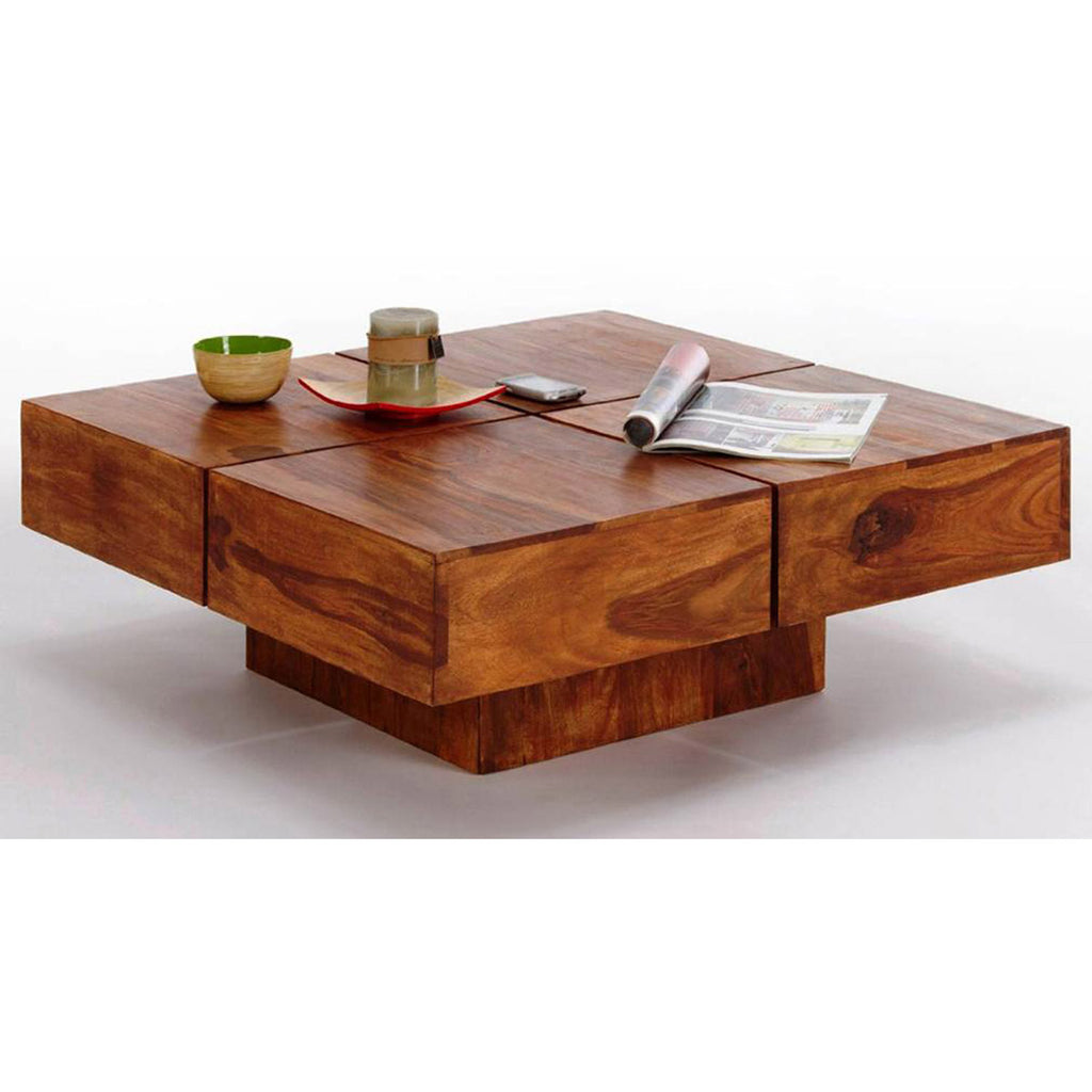 TimberTaste Shesham Wood CENTO Coffee table Natural Teak