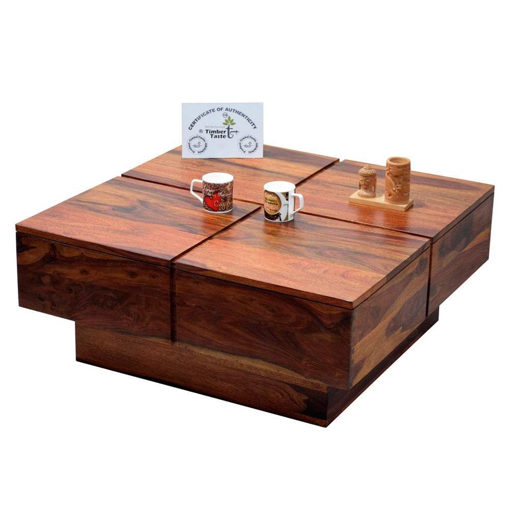 TimberTaste Shesham Wood CENTO Coffee table Natural Teak