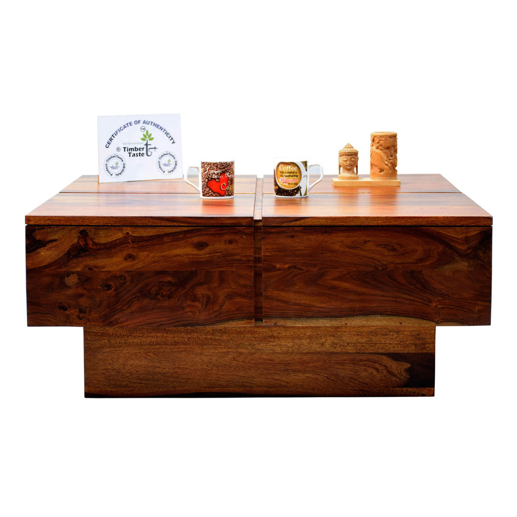 TimberTaste Shesham Wood CENTO Coffee table Natural Teak