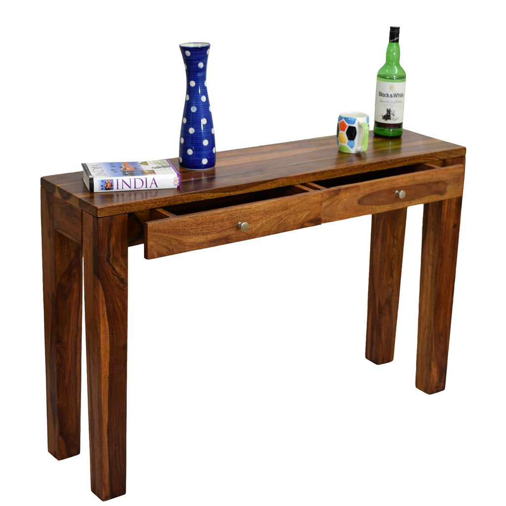 TimberTaste Sheesham Wood CONY 2 DRAW Console Hall Writing Table.