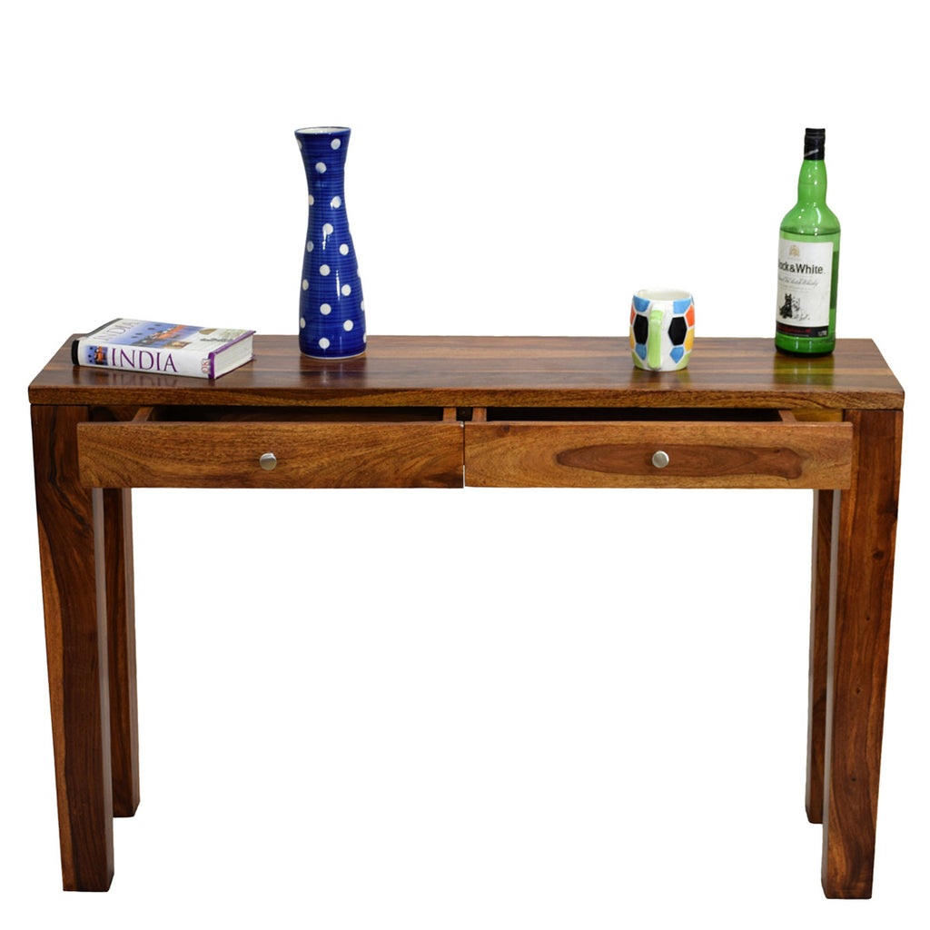 TimberTaste Sheesham Wood CONY 2 DRAW Console Hall Writing Table.