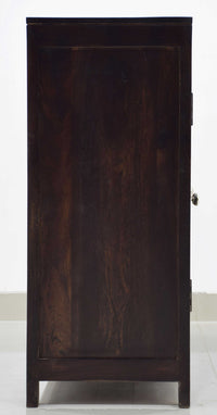 TimberTaste Sheesham Wood 3 door Diamond side board (Dark Walnut Finish and Natural teak finish).