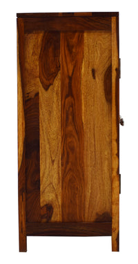 TimberTaste Sheesham Wood 3 door Diamond side board (Dark Walnut Finish and Natural teak finish).