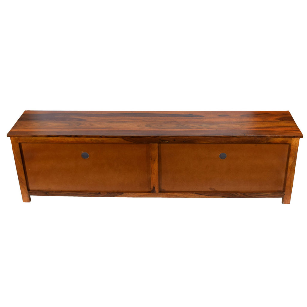 TimberTaste Solid Sheesham (Rosewood) Wood DOLLY 4 Draw TV Cabinet (Natural Teak Finish)