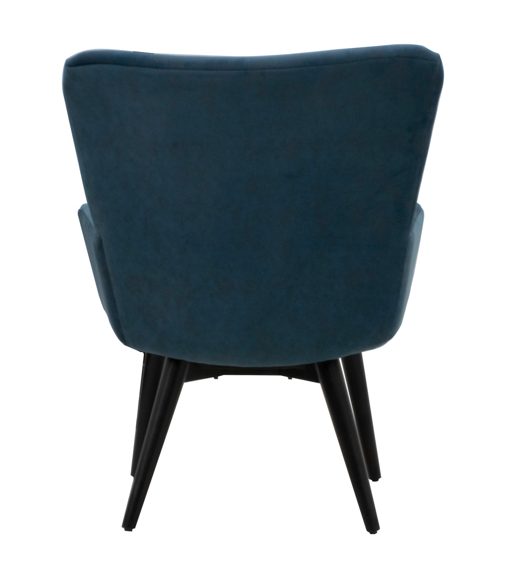 Timbertaste Ditya Blue Upholstered Lounge Chair