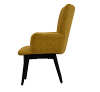 Timbertaste Ditya Antique Yellow Upholstered Lounge Chair
