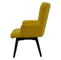 Timbertaste Ditya Yellow Upholstered Lounge Chair
