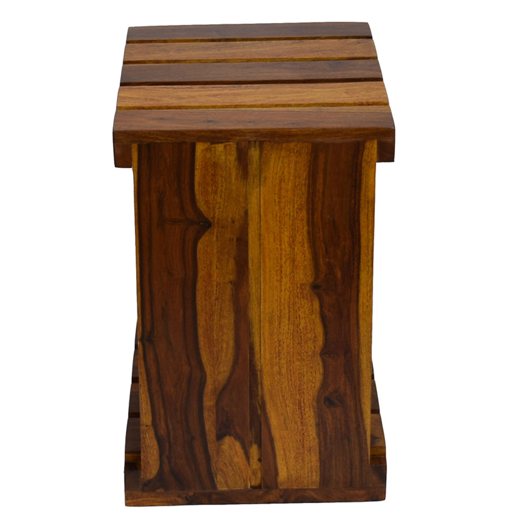 TimberTaste Sheesham Wood ULTRA Side Table Natural Teak finish