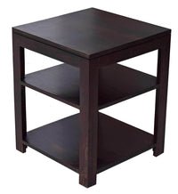 TimberTaste DUBLIN Solid Wood End Table in Natural Teek And Dark Walnut Finish, corner table, end table, accent table, solid wood table, telephone table, fish tank stand, wooden table, sofa table, bedside table,Teek Finish.