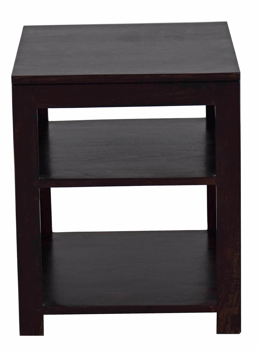 TimberTaste DUBLIN Solid Wood End Table in Natural Teek And Dark Walnut Finish, corner table, end table, accent table, solid wood table, telephone table, fish tank stand, wooden table, sofa table, bedside table,Teek Finish.