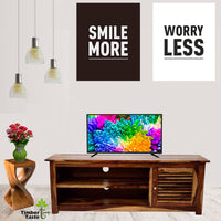 TimberTaste Sheesham Wood DYNA TV Cabinet Natural Teak Finish.