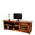 TimberTaste Sheesham Wood DYNA TV Cabinet Natural Teak Finish.