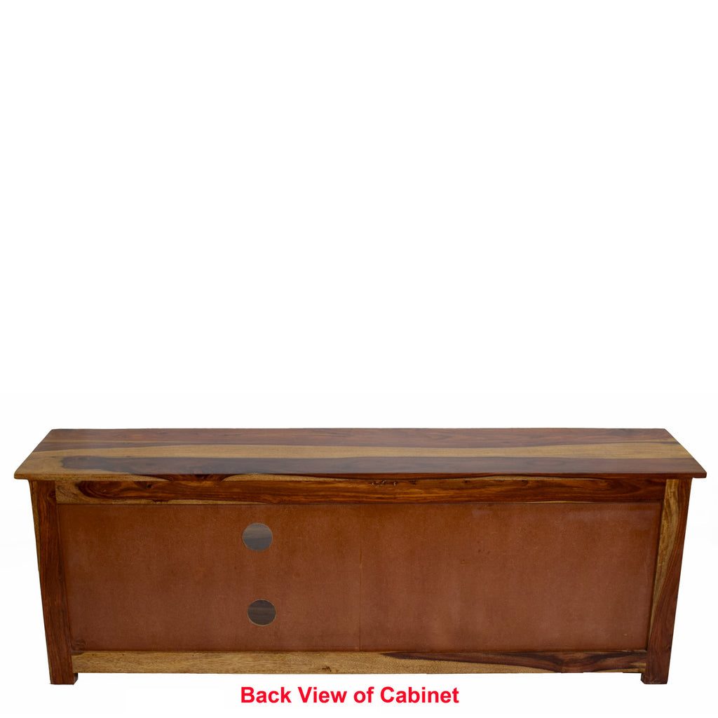 TimberTaste Sheesham Wood DYNA TV Cabinet Natural Teak Finish.