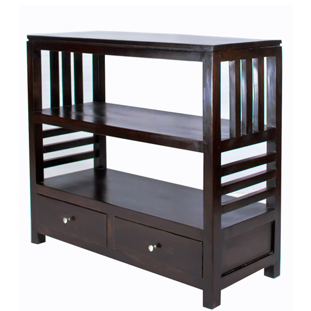 TimberTaste Sheesham Wood EVA book shelf show case (Natural Teak finish).