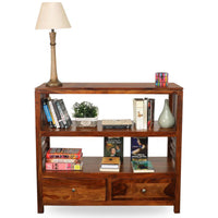 TimberTaste Sheesham Wood EVA book shelf show case (Natural Teak finish).