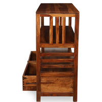 TimberTaste Sheesham Wood EVA book shelf show case (Natural Teak finish).