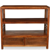 TimberTaste Sheesham Wood EVA book shelf show case (Natural Teak Finish).