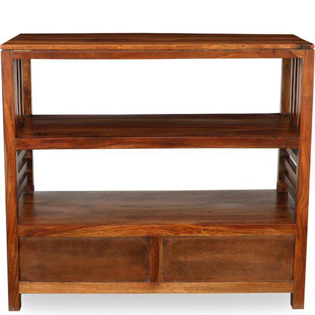 TimberTaste Sheesham Wood EVA book shelf show case (Natural Teak finish).