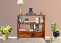 TimberTaste Sheesham Wood EVA book shelf show case (Natural Teak finish).