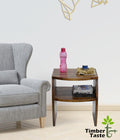 TimberTaste Sheesham Wood FANTA Side End Corner Table Natural Teak Finish
