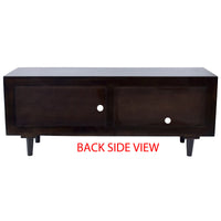 TimberTaste FLORA Solid Wood TV Entertainment Unit  (Finish Color - Dark Walnut)