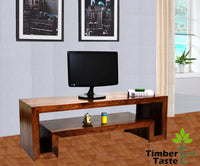 TimberTaste Sheesham Wood HEMA TV Cabinet Natural Teak finish.