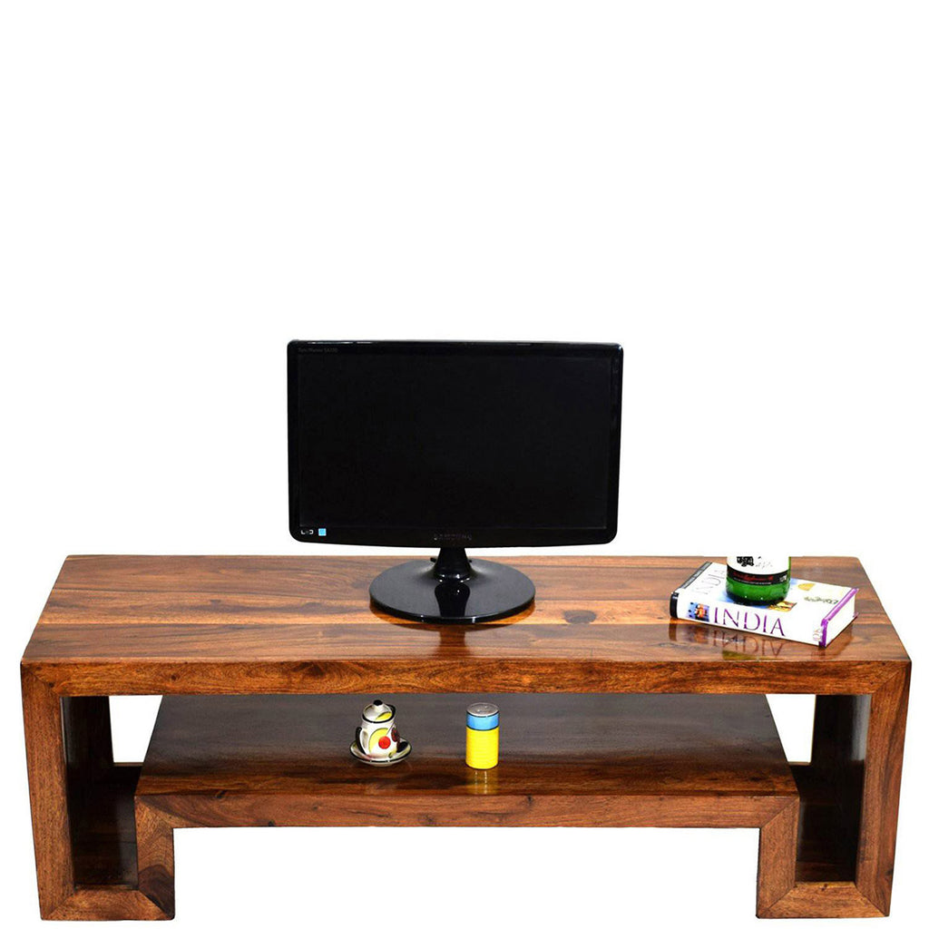 TimberTaste Sheesham Wood HEMA TV Cabinet Natural Teak finish.