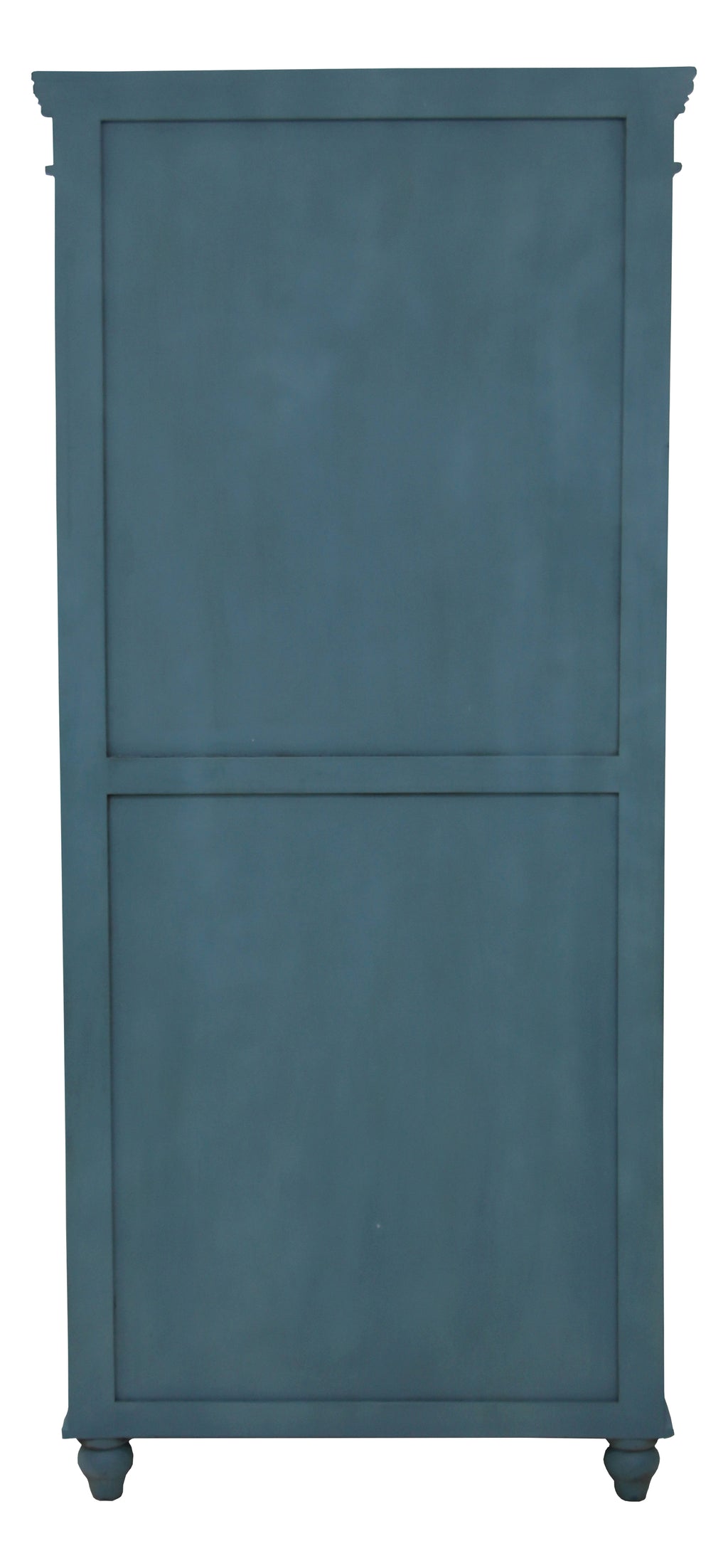 Timbertaste Nayeli Antique Blue Distressed Wardrobe With Mango Frame And Mdf Shelves For Bedroom | Home Furnishing