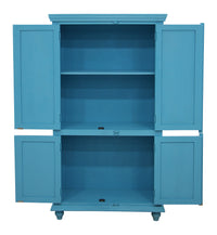 Timbertaste Natali Antique Blue 4-Door Carved Wardrobe Made With Mango Wood And MDF Bedroom | Home Decor