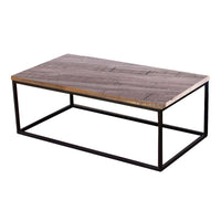 TimberTaste Rustic Iron Wood INOX Coffee Table